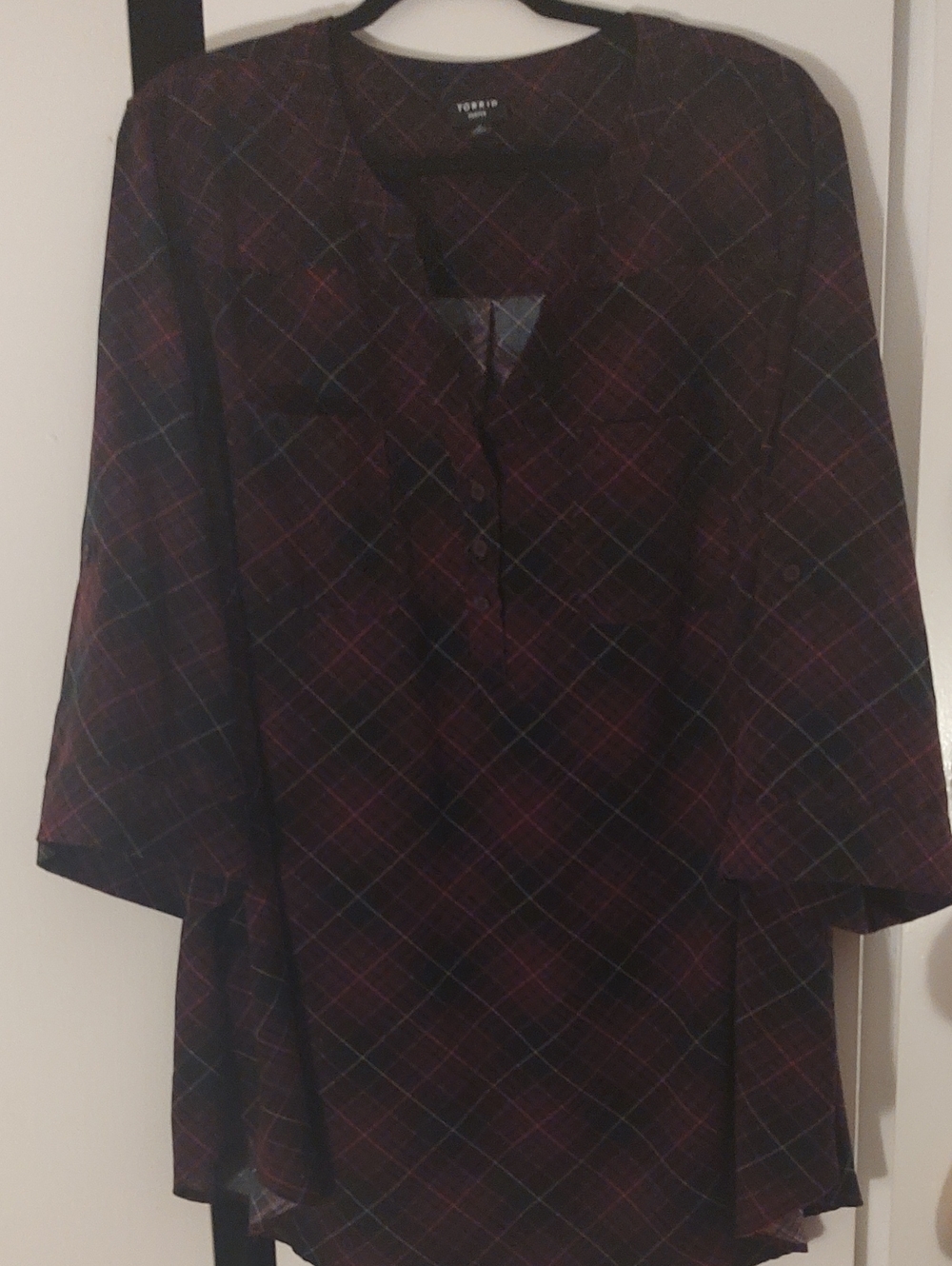 FIRST OFFER! Purple and Black Plaid Harper Tunic